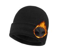 Zylioo XXL Fleece Lined Beanie Hats for Large Head, Polar Fleece Lining Warm Knit Hats,Oversized Outdoor Sports Winter Hats