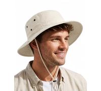 Zylioo XXL Sun Hats for Men Big Heads,Large UPF50+ Wide Brim Safari Boonie Hat,Oversized Bush Hat for Outdoor Hiking Climbing Fishing Beige