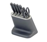 Zyliss 8 Piece Knife Set with Block, 8 Piece Set, 6 Kitchen Knives, 1 Scissors, 1 Block, Sharp Japanese Stainless Steel, Non Slip Base, Includes Paring, Serrated Paring, Santoku, Small and Large Chef