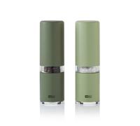Zyliss Adhoc Stainless Steel Pepper And Salt Mill Set - Dark & Light Green