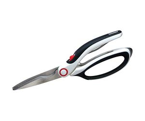 Zyliss All Purpose Shears, Heavy Duty Scissors with Spring Assist for Easier Cutting of Poultry/Fish/Bones/Herbs/Meat, Locking Mechanism for Safety, Dishwasher Safe
