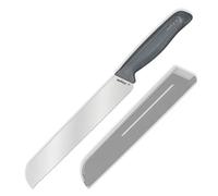 Zyliss Bread Knife, 21cm/8in, Stainless Steel, Serrated Edge, Non-Slip Sustainable Weat Straw Handle, Includes Cover, Ideal for Slicing Sourdough, Baguette, Crusty Rolls, Dishwasher Safe