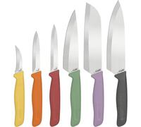 Zyliss Classic 6 Piece Kitchen Knife Set Sharp Blades with Comfortable Grip | Stainless Steel Blade with Safe Grip Includes 6 x Knives for Chopping Tasks and Slicing Fruit, Vegetables, Meat