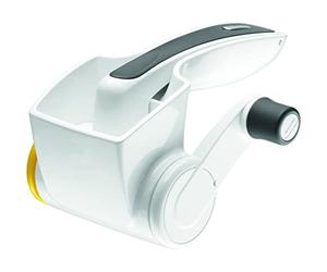 Zyliss Classic Rotary Cheese Grater with Handle, Stainless Steel/Plastic, White, Grating Cheese/Garlic/Parmesan/Ginger/Vegetable/Carrot/Chocolate, Dishwasher Safe