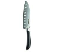 Zyliss Comfort Pro Santoku Knife, 18 cm/7 Inch, Forged German Stainless Steel, Antibacterial Black Handle with Finger Rest, Professional Kitchen Knife/Vegetable Knife/Sushi Knife, Dishwasher Safe