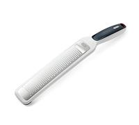 Zyliss E900033 Rasp Grater with Handle, Stainless Steel/Plastic, White, Grating Cheese/Garlic/Lemon Zester/Nutmeg/Parmesan/Ginger/Vegetable/Carrot/Chocolate, Dishwasher Safe