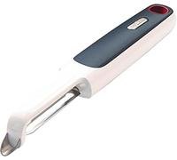 Zyliss E950017 Swivel Peeler Smooth Glide, 18.5cm/7.25in, Plastic/Stainless Steel, White/Grey, Peeler for Potatoes/Carrots/Apples/Vegetables/Fruit
