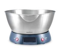 Zyliss E970054 Digital Kitchen Scales, Plastic/Stainless Steel, Silver/Blue, Weigh Food/Liquid, Stainless Steel Bowl with Spout