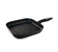 Zyliss E980067 Ultimate Non-Stick Grill Pan/Griddle Pan, 26cm/10in, forged Aluminium, Black, Rockpearl Plus Non-Stick Technology, Suitable for All Hobs Including Induction