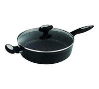 Zyliss E980069 Ultimate Non-Stick Sauté Pan with Lid, 28cm/11in, forged Aluminium, Black, Rockpearl Plus Non-Stick Technology, Suitable for All Hobs Including Induction