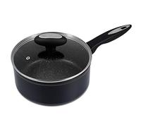 Zyliss E980139 Ultimate Non-Stick Saucepan with Lid, 18cm/2L, Forged Aluminium, Black, Rockpearl Plus Non-Stick Technology, Suitable for All Hobs Including Induction