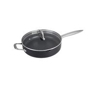 Zyliss E980179 Ultimate Pro Non-Stick Sauté Pan with Lid with Pouring Lip, 28cm/11in, Anodised Aluminium, Black, Alpine Crystals Non-Stick, Suitable for All Hobs Including Induction