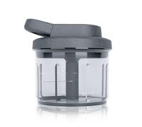 Zyliss Easy Pull Food Processor | 800ml Capacity | Manual Handheld Onion/Garlic/Vegetable Chopper/Slicer/Blender With Pull Cord | Grey | Dishwasher Safe