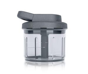 Zyliss Easy Pull Food Processor 800ml Capacity Manual Vegetable Chopper | Handheld Onion, Garlic, Vegetable Chopper, Slicer, Blender With Pull Cord, Ice Crusher For Smoothies, Grey, Dishwasher Safe