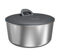 Zyliss Easy Spin Salad Spinner Stainless Steel Large, Non-Slip Base, Serving Bowl, AquaVent™ Technology, Retractable Cord and Brake System, Easy to Clean