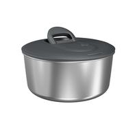 Zyliss Easy Spin Salad Spinner Stainless Steel Small, Non-Slip Base, Serving Bowl, AquaVent™ Technology, Retractable Cord and Brake System, Easy to Clean