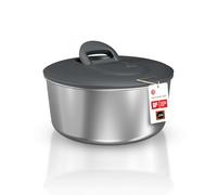 Zyliss Easy Spin Salad Spinner Stainless Steel Small, Non-Slip Base, Serving Bowl, AquaVent™ Technology, Retractable Cord and Brake System, Easy to Clean