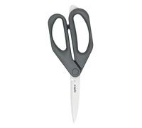 Zyliss Household Scissors, 23 cm, Scissors with Integrated Cardboard Cutter, Stainless Steel Blade and Ergonomic Handle, for Household and Kitchen Tasks, Grey