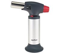 Zyliss Kitchen Blowtorch, Adjustable Flame, Safety Lock, Chefs Tool for Browning/Caramalising, Easy Refill, Silver/Black