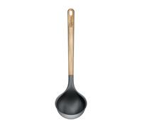 Zyliss Large Ladle, Oak Wood Handle, Soup Ladle for Cooking and Serving with Heat Resistant PBT Head, Anti-Scratch for Non Stick Pans, 30cm, Handwash Only