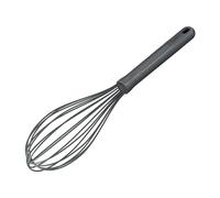 Zyliss Large Silicone Head Hand Whisk, Sustainable Wheat Straw Handle, Balloon Whisk with Heat Resistant Silicone Head, Suitable for Non Stick Cookware, Beluga Grey, 30.5cm x 6.5cm, Dishwasher Safe