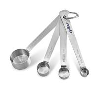 Zyliss Measuring Spoons, Set of 4, Stainless Steel, Measure Baking Ingredients/Spices/Liquid/Dry Items/Hot Chocolate