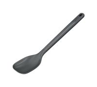Zyliss Medium Cooking Spoon, Sustainable Wheat Straw/Nylon, Non Stick, Heat Resistant Nylon Head, Kitchen Utensil, Beluga Grey, 31cm x 6cm, Dishwasher Safe
