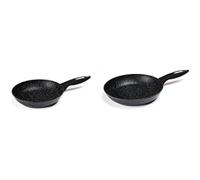 Zyliss Non-Stick Frying Pan Set 20cm and 24cm, Induction/Hob/Gas Pans, Forged Aluminium, Soft Touch Heat Resistant Handle, PFOA Free, Black