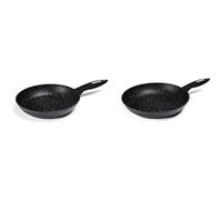 Zyliss Non-Stick Frying Pan Set 24cm and 28cm, Induction/Hob/Gas Pans, Forged Aluminium, Soft Touch Heat Resistant Handle, PFOA Free, Black