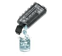 Zyliss Press & Pull Ice Cube Tray with Lid, Easy Release Press and Pull Sytem, Ice Mould Makes 18 Cubes, Serve Freezing Cubes with No Hand Contact, Sealed Watertight Design, Dishwasher Safe