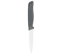Zyliss Serrated Paring Knife 10cm/3.9in Sharp Japanese Stainless Steel | Kitchen Knife With Serrated Blade For Cutting Fruit and Vegetables Sustainable Wheat Straw Non Slip Handle, Cover for Safety