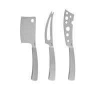 Zyliss Signature 3 Piece Cheese Knife Set Soft and Hard Cheese Knives | Stainless Steel Serving Utensils, Cheese Cleaver, Soft and Semi-Soft Cheese Knives, Ultra Sharp Blades,Dishwasher Safe