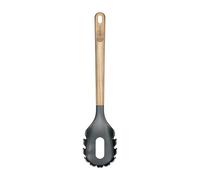 Zyliss Spaghetti Spoon, Oak Wood Handle, Pasta Server with Draining Holes, Heat Resistant PBT Head, Anti-Scratch for Non Stick Pans, 30cm, Handwash Only