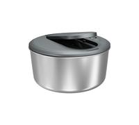 Zyliss Swift Dry Salad Spinner Stainless Steel Small, 3.5L, Non-Slip Base, Serving Bowl, AquaVent™ Technology, One Handed Pump, Brake System, Easy to Clean
