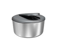 Zyliss Swift Dry Salad Spinner Stainless Steel Small, 3.5L, Non-Slip Base, Serving Bowl, AquaVent™ Technology, One Handed Pump, Brake System, Easy to Clean