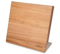 Zyliss Magnetic Knife Block, Wooden Kitchen Knife/Scissor Holder with Strong Magnets, Handwash Only