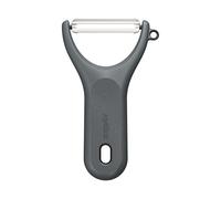 Zyliss Y Shaped Peeler, Extra Sharp Fruit/Vegetable/Potato Peeler with Sustainable Wheatstraw Comfy Grip, Cover for Safety, Stainless Steel, Dishwasher Safe