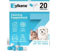 Zylkene Calming Supplement for Cats and Dogs - For Cats and Dogs Up to 10kg - 20 Capsules