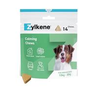 Zylkene Calming Chews for Medium Dogs (10 to 30kg) | Promotes Relaxation | Helps Pets cope with short-term challenging situations | Perfect for on the go, holidays, travelling, fireworks | 14 Chews