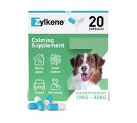 Zylkene Calming Supplements for Medium Dogs (10 to 30kg) 225mg | Promotes Relaxation | Helps Pets cope with short-term challenging situations: Loud
