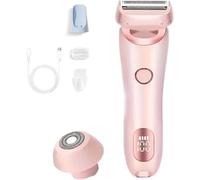 Zylla Smoothshave Razor, 2 in 1 Smooth Shave Razor Womens Body Trimmer, Ipx7 Waterproof Electric Shavers for Women, Wet and Dry Portable Trimmer with Removable Head (Pink)