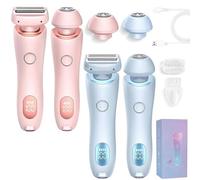 Zylla Smoothshave Razor, Smooth Shave Razor Womens, Ipx7 Waterproof 2 in 1 Electric Shavers for Women, Wet and Dry with Removable Head for Leg, Arm, Underarm, Bikini Area (Mix)