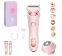 Zylla Smoothshave Razor, Zylla Shave Razor, Smooth Shave Razors Womens Body Trimmer, Ipx7 Waterproof 2 in 1 Electric Shavers for Women,Wet and Dry Portable Trimmer with Removable Head (Pink)
