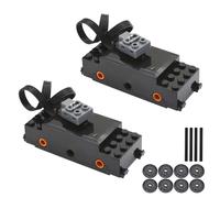 Zylopa 2pcs Train Motor Power Set, comprising 2 Train Motors, 4 axles, and 8 Wheels Compatible with The MOC Series