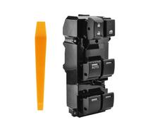 ZyloPlinx Master Power Window Switch Compatible with Honda Civic 2014 2015, Part Number 1S14136 SW11112 DWS1797 35750TR0A41, Left Driver Side, Black, Push Button, Manual Operation