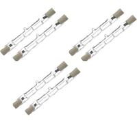 Zylora R7s Halogen Bulb 118mm 400W Dimmable, J-Type Linear Floodlight Bulb, 400V 4480LM Warm White 2800K, Double Ended R7S Security & Work Light Bulb, 6 Pack