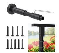 Zylorix 10 Pack Swageless Invisible Cable Railing Hardware, 2" No-Crimp Reusable T316 Stainless Steel Tensioner Terminal for 1/8" & 1/10" Black Cable, 2"x2" Metal Level Post & T-Drilled Corner Post
