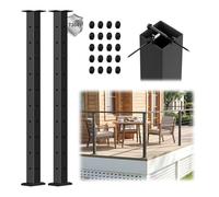 Zylorix 2 Pack 36" Modular Swageless Cable Railing Corner Post, T-drilled