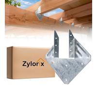 Zylorix 45Pack 18-Gauge Hurricane Ties for 2X Rafter Deck, Heavy Duty Galvanized Hurricane Straps, Robust Hot Dip Galvanized Rafter Ties Brackets, Joist Hangers, Pergola Brackets Hardware
