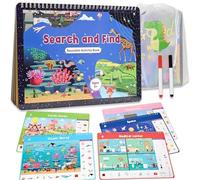 Zylota Search and Find Books for Kids 3-8,Reusable Activity Mats with 2 Markers24 Themes Activity Books,Travel Games for Car Airplane